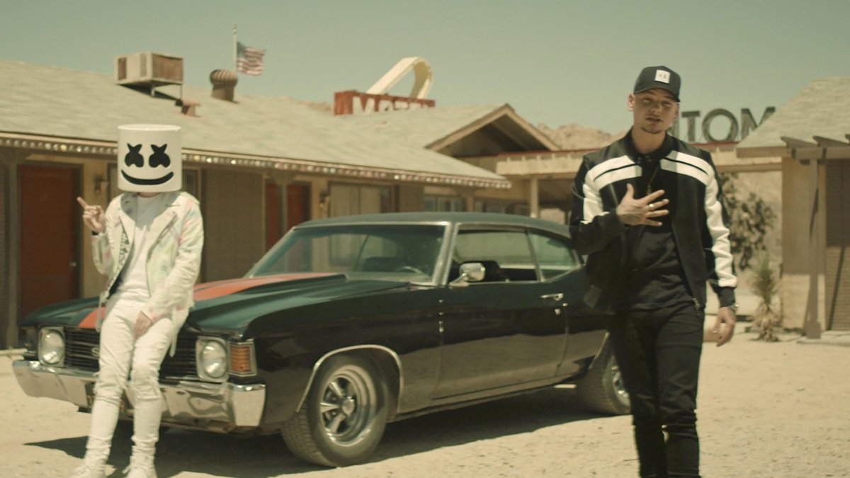 Marshmello and Kane Brown Get into Police Chase in “One Thing Right” Music Video